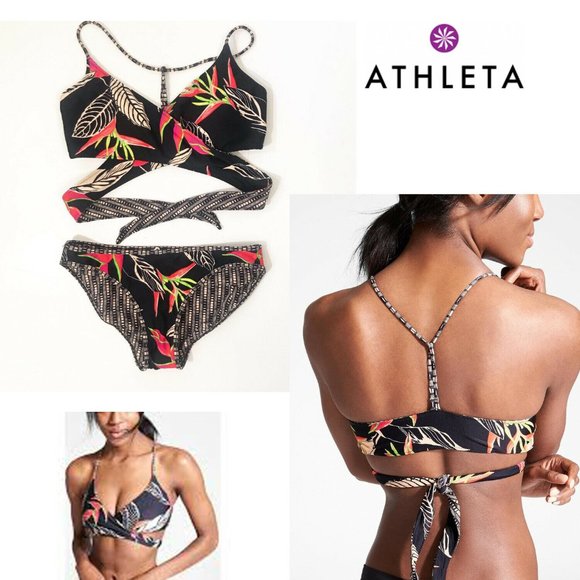 Athleta Other - 2pc ATHLETA Reversible Wrap Swim Bikini Top Bottom